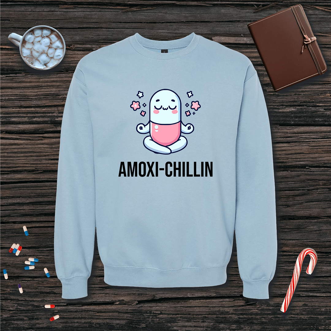 Amoxi-Chillin Fleece Crewneck Sweatshirt