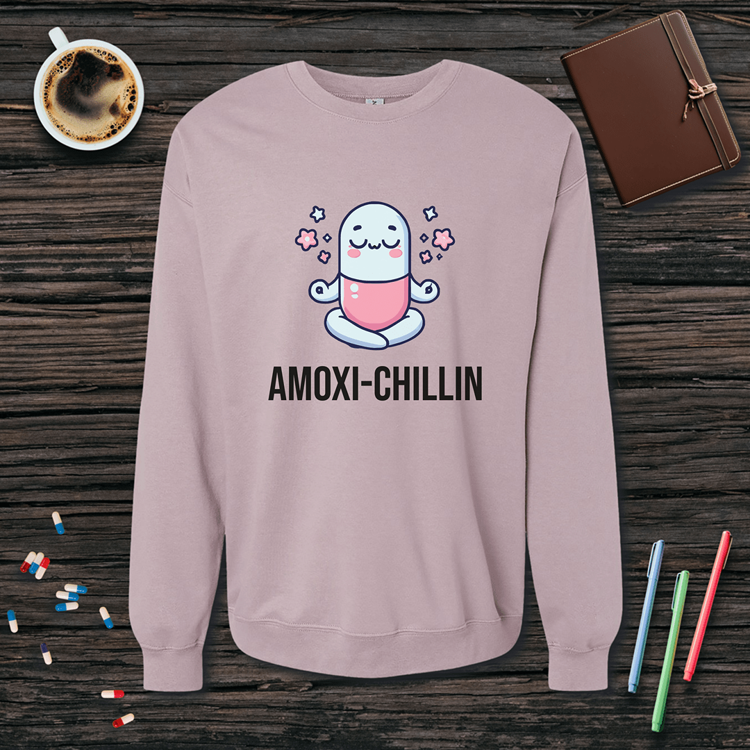 Amoxi-Chillin Fleece Crewneck Sweatshirt