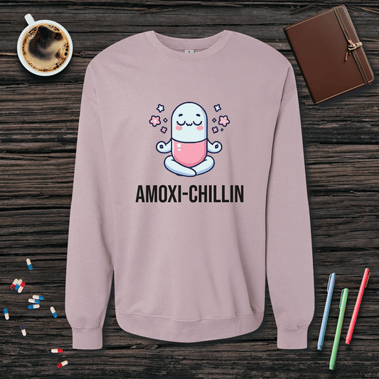 Amoxi-Chillin Fleece Crewneck Sweatshirt