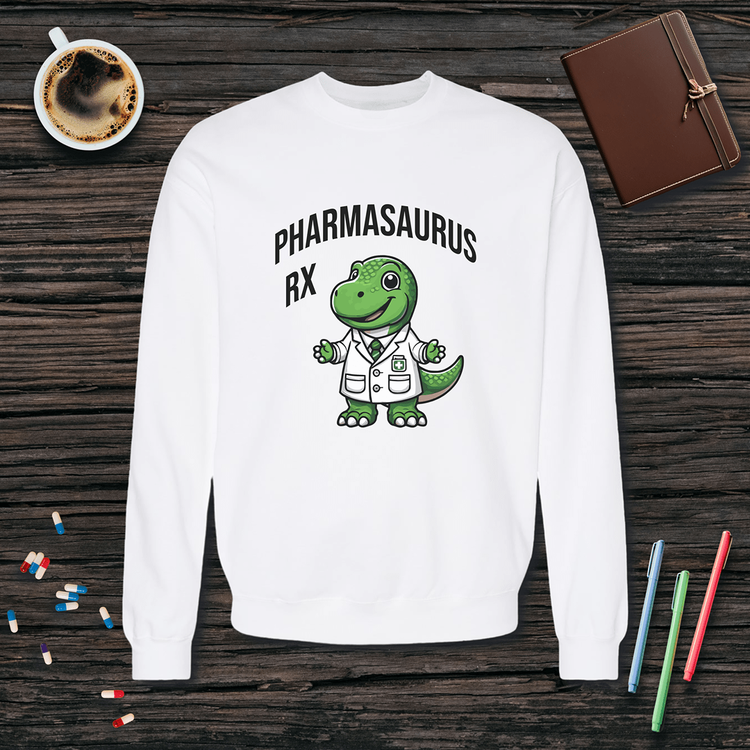 Pharmasaurus Rx Fleece Crewneck Sweatshirt