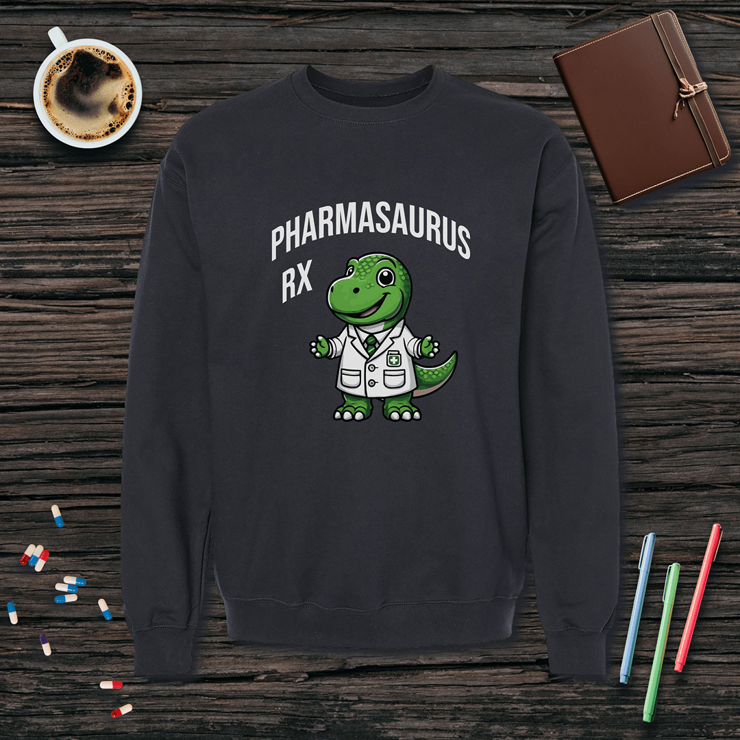 Pharmasaurus Rx Fleece Crewneck Sweatshirt