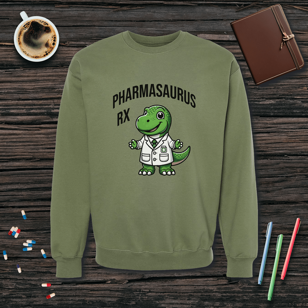 Pharmasaurus Rx Fleece Crewneck Sweatshirt