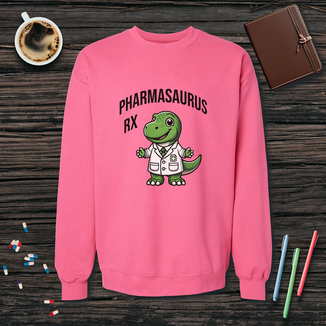 Pharmasaurus Rx Fleece Crewneck Sweatshirt