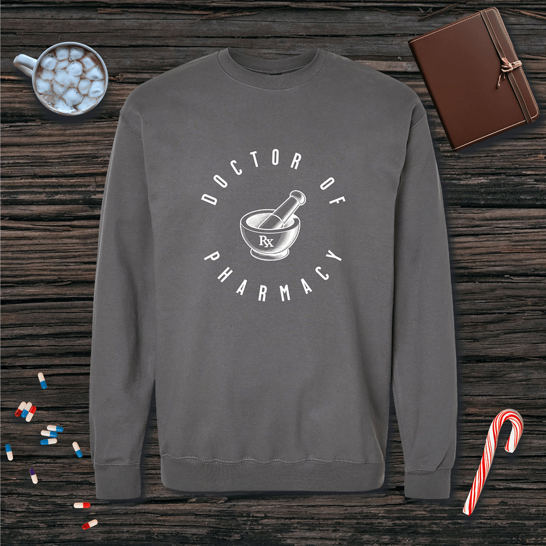 Doctor of Pharmacy - Mortar and Pestle Fleece Crewneck Sweatshirt