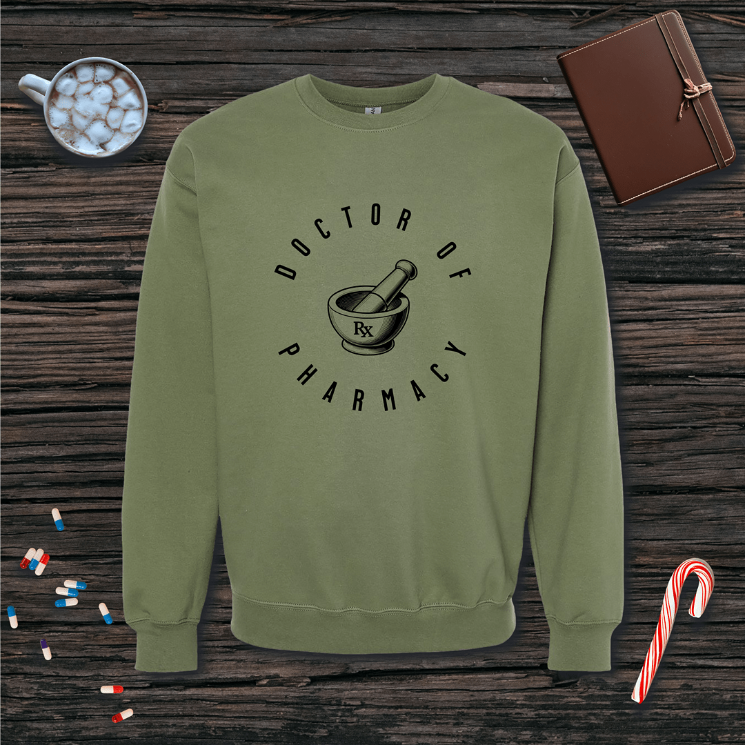 Doctor of Pharmacy - Mortar and Pestle Fleece Crewneck Sweatshirt