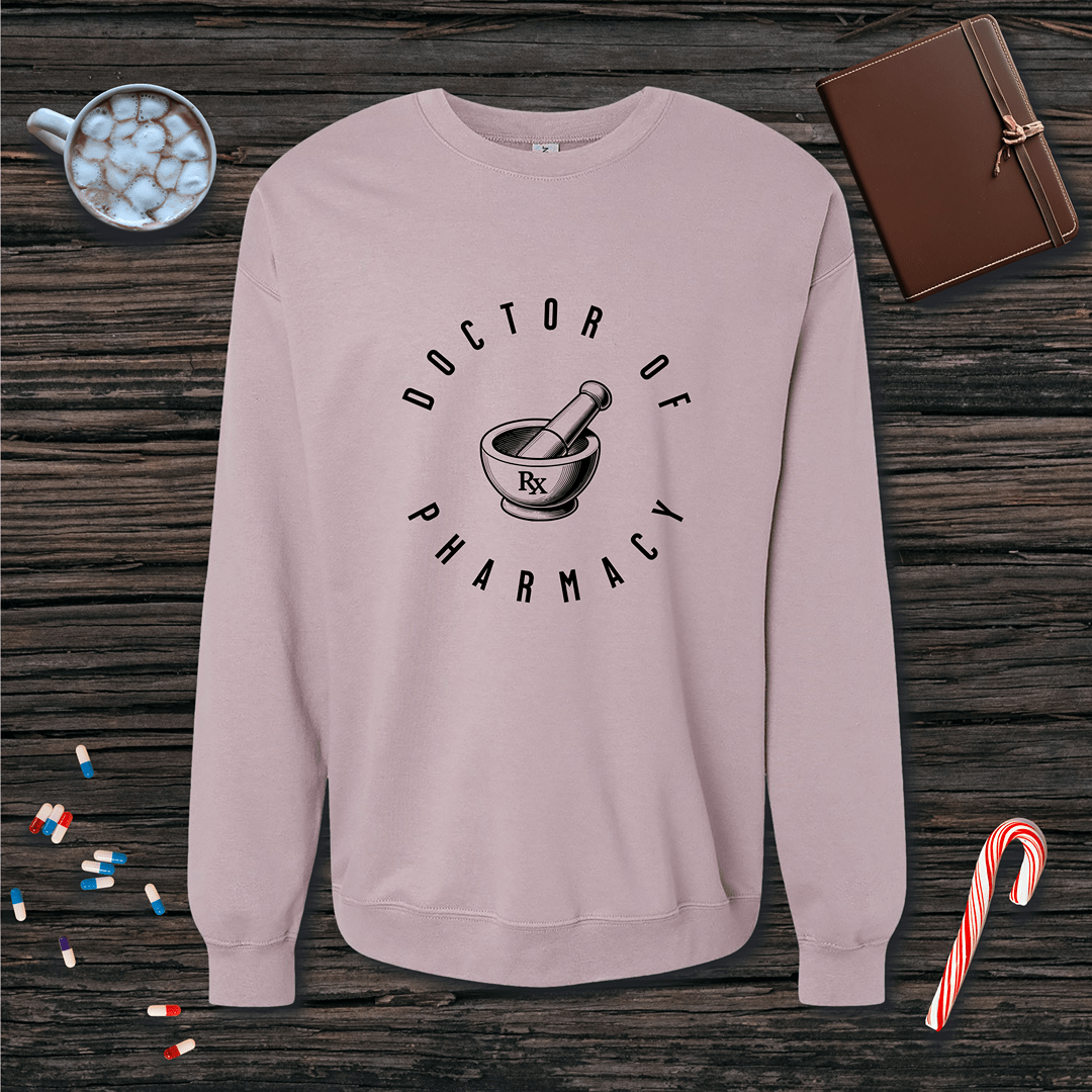 Doctor of Pharmacy - Mortar and Pestle Fleece Crewneck Sweatshirt