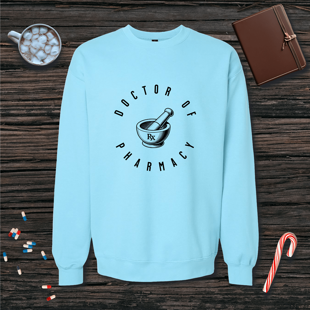 Doctor of Pharmacy - Mortar and Pestle Fleece Crewneck Sweatshirt