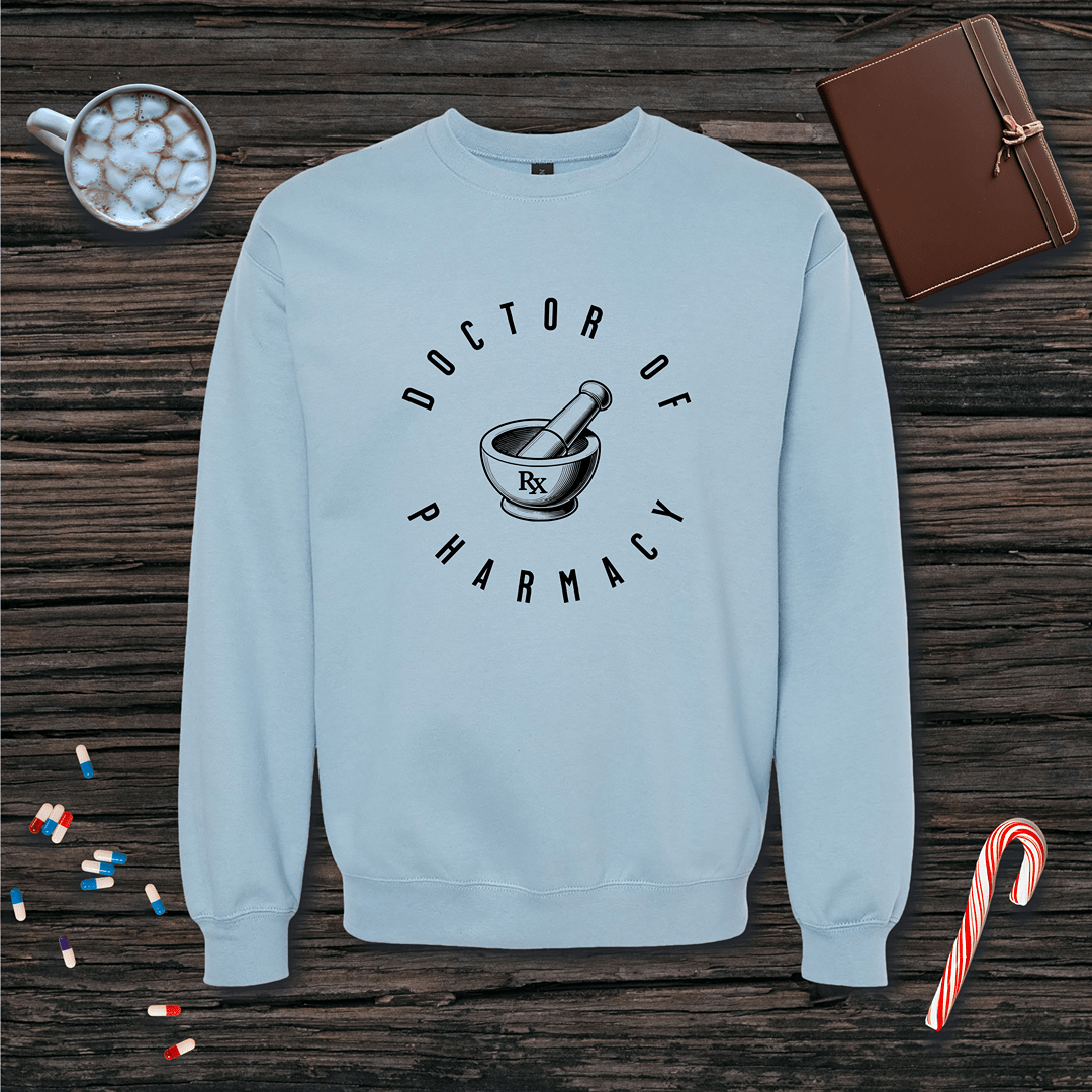Doctor of Pharmacy - Mortar and Pestle Fleece Crewneck Sweatshirt