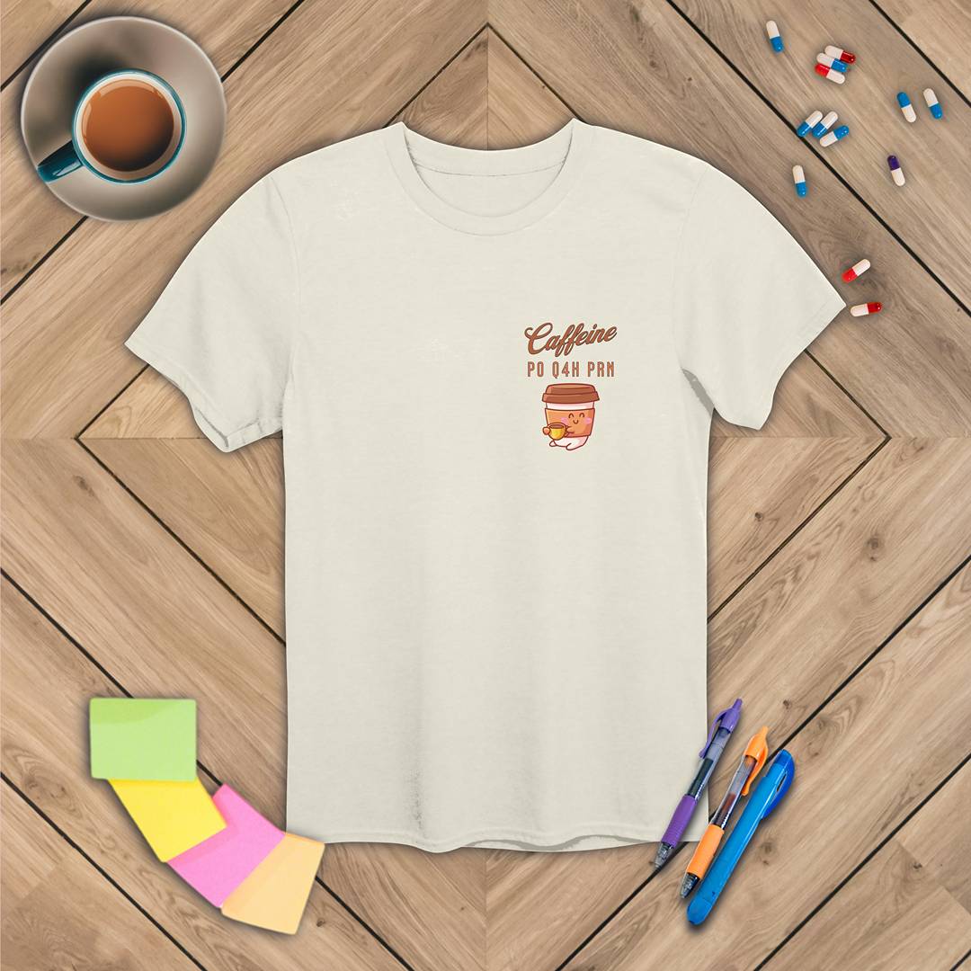 Caffeine Sig Logo Size T-Shirt