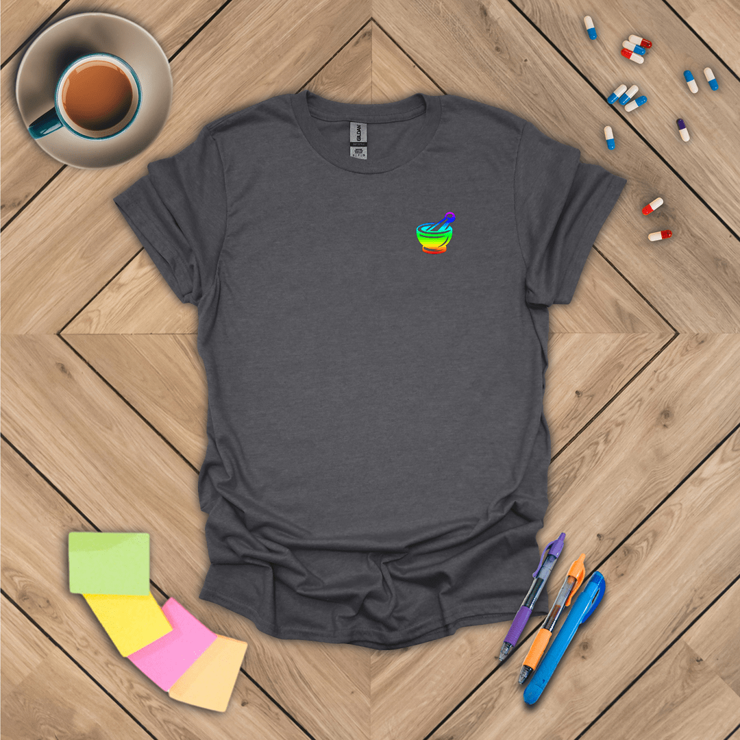 Rainbow Mortar and Pestle - Small Emblem T-Shirt
