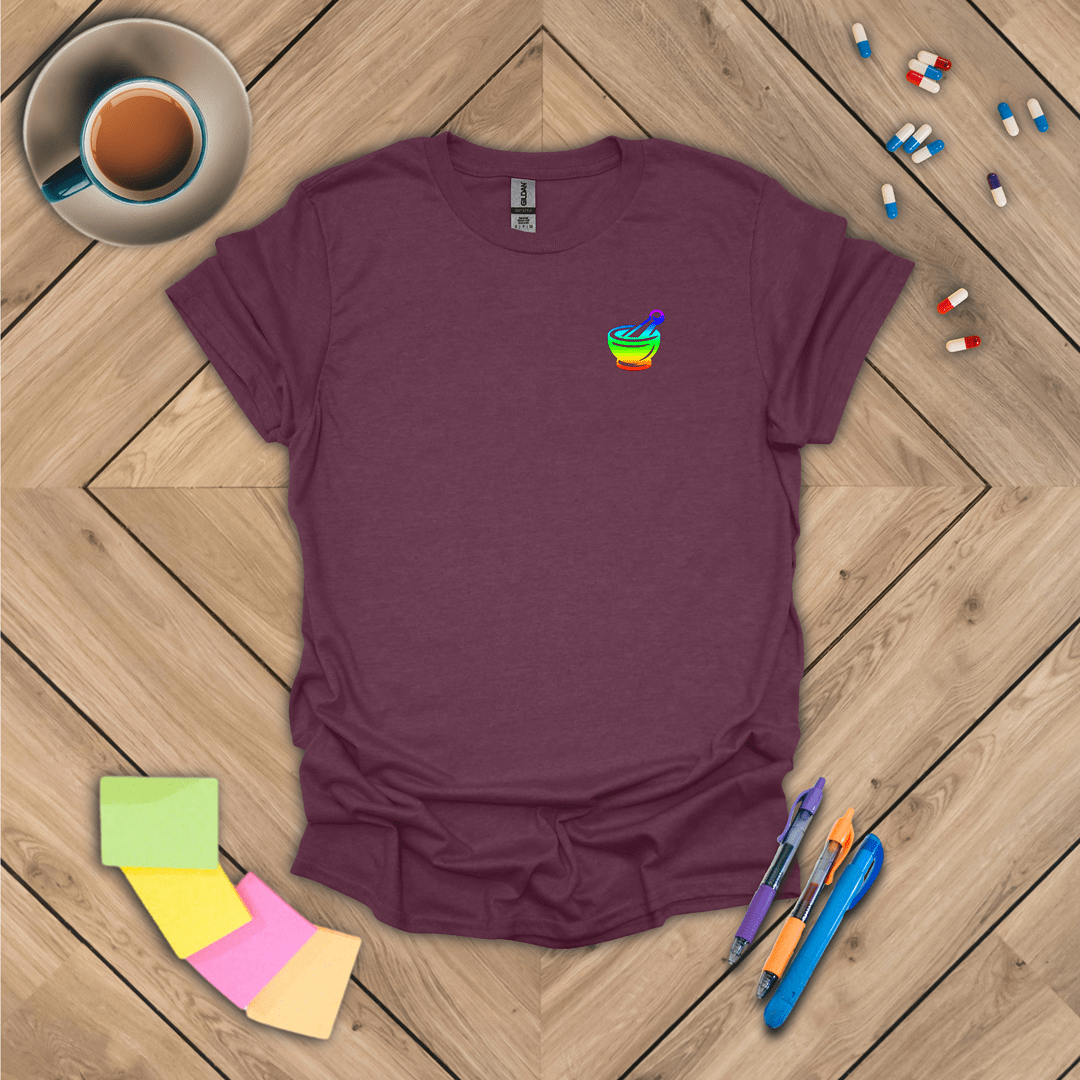 Rainbow Mortar and Pestle - Small Emblem T-Shirt