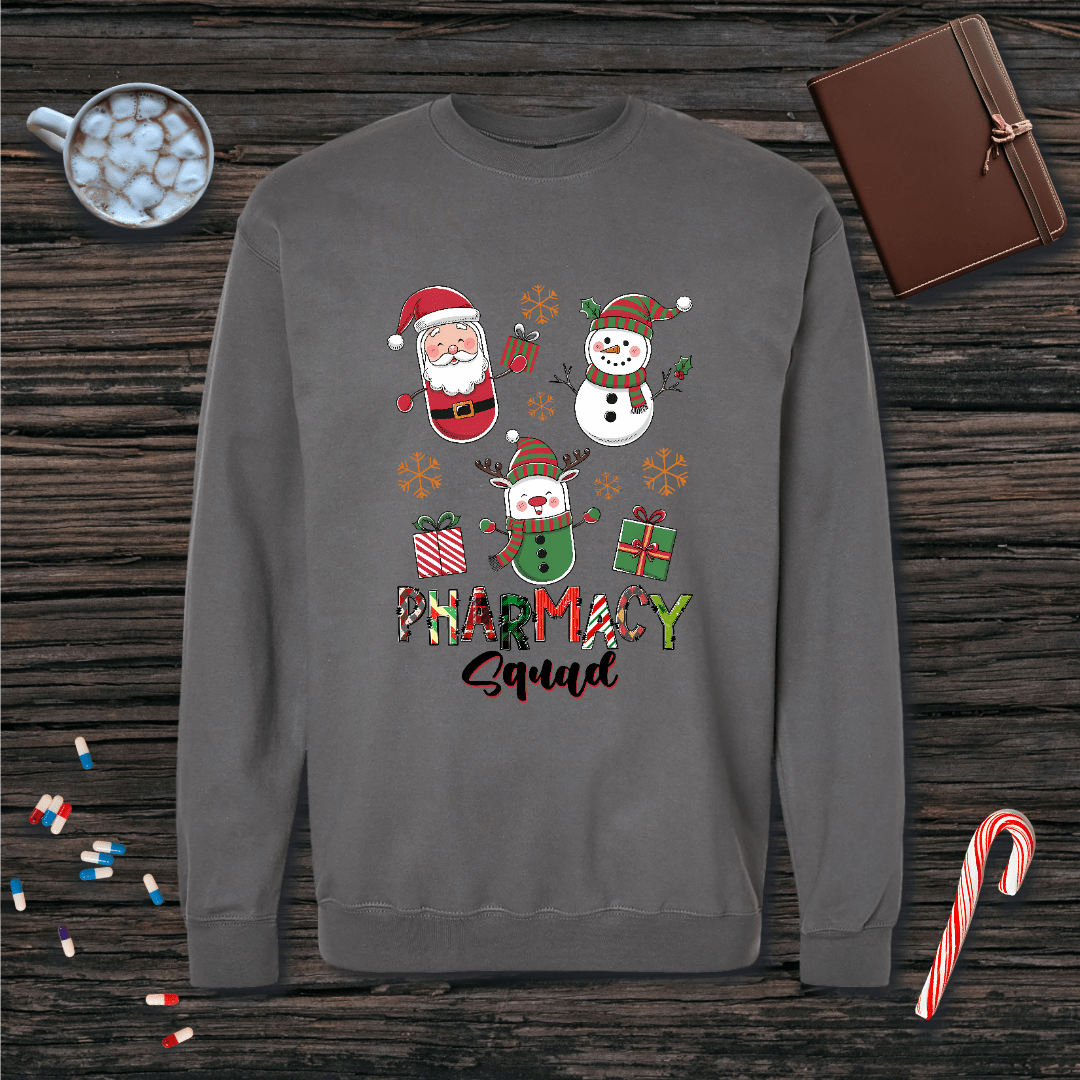 Christmas Pharmacy Squad Fleece Crewneck Sweatshirt