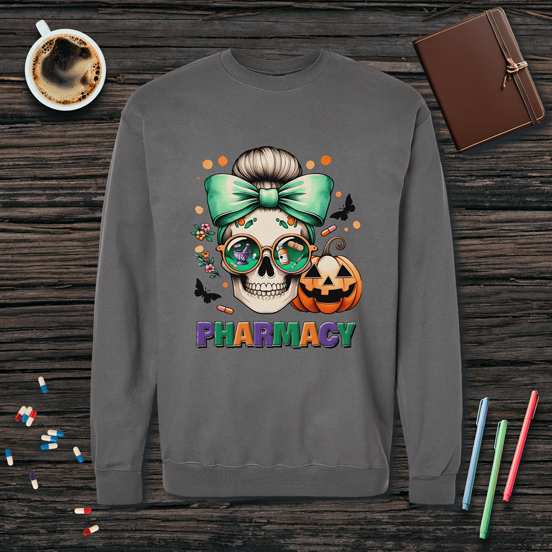 Pharmacy - Halloween Theme Fleece Crewneck Sweatshirt