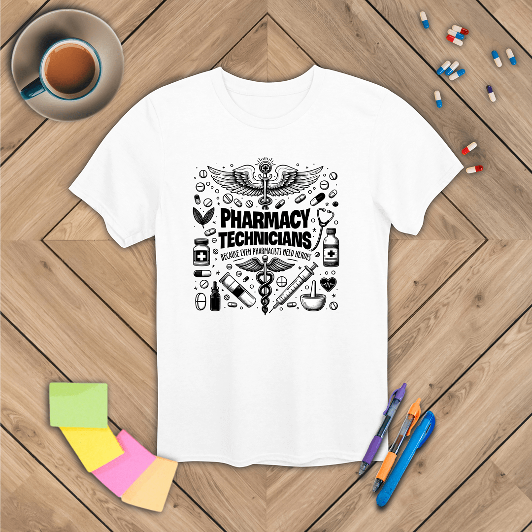 Pharmacy Technicians are Heroes T-Shirt