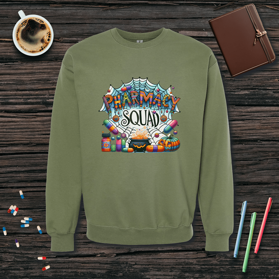 Pharmacy Squad - Halloween Fleece Crewneck Sweatshirt