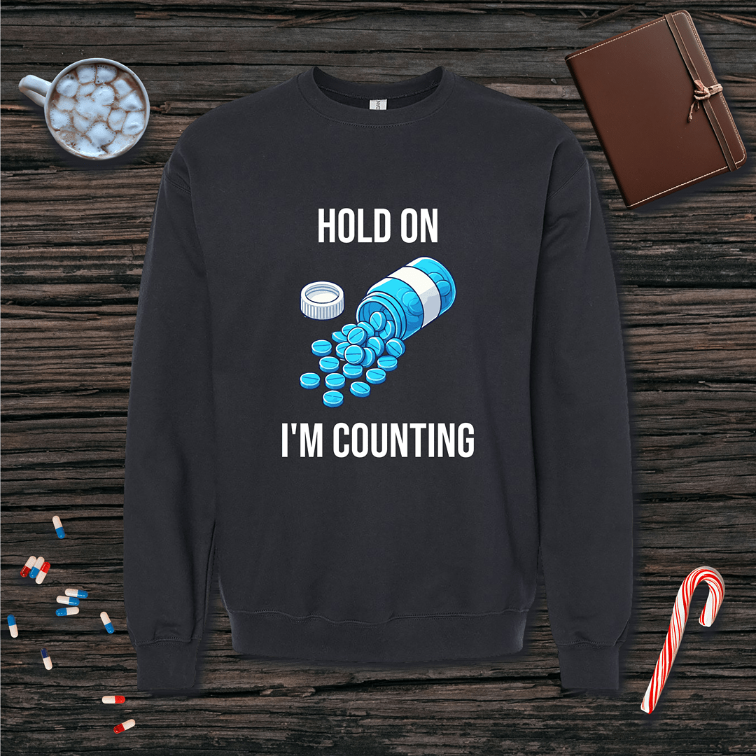 Hold On, I'm Counting Fleece Crewneck Sweatshirt