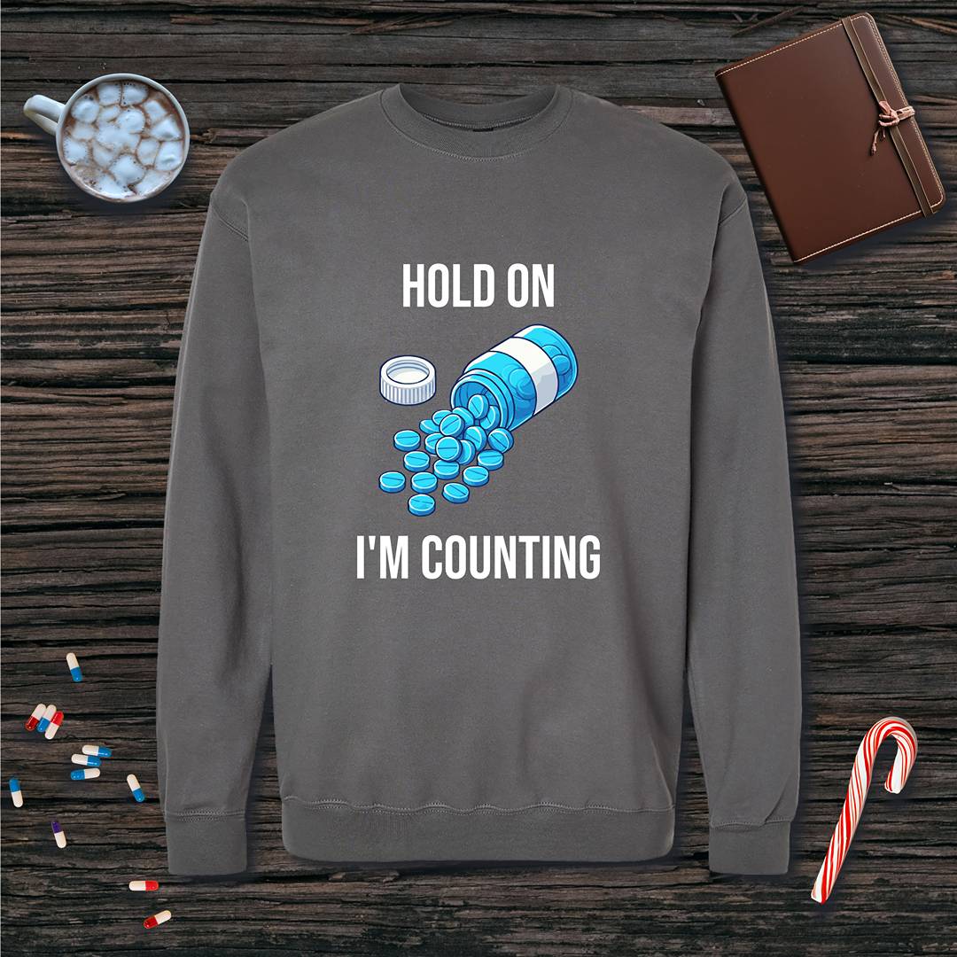 Hold On, I'm Counting Fleece Crewneck Sweatshirt