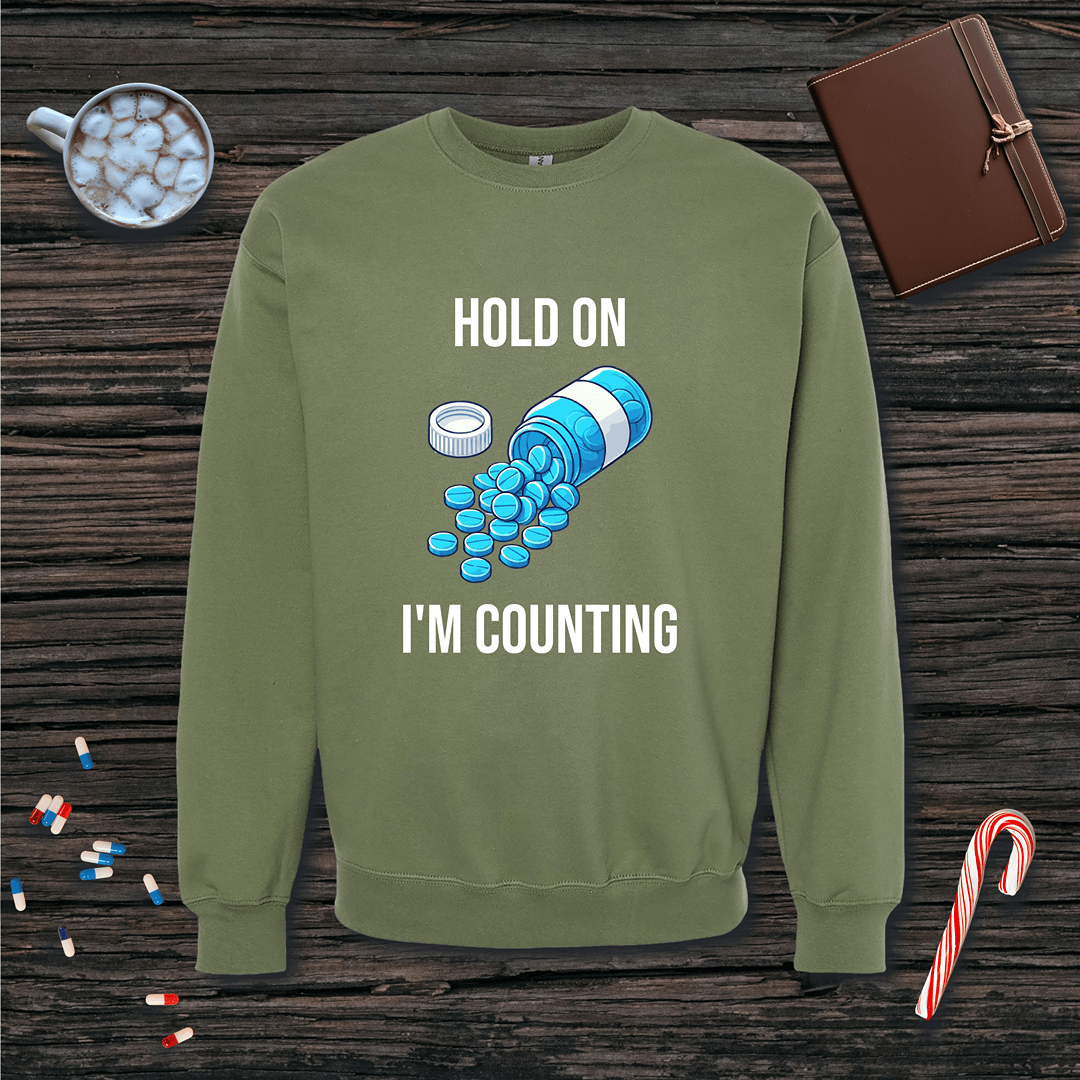 Hold On, I'm Counting Fleece Crewneck Sweatshirt