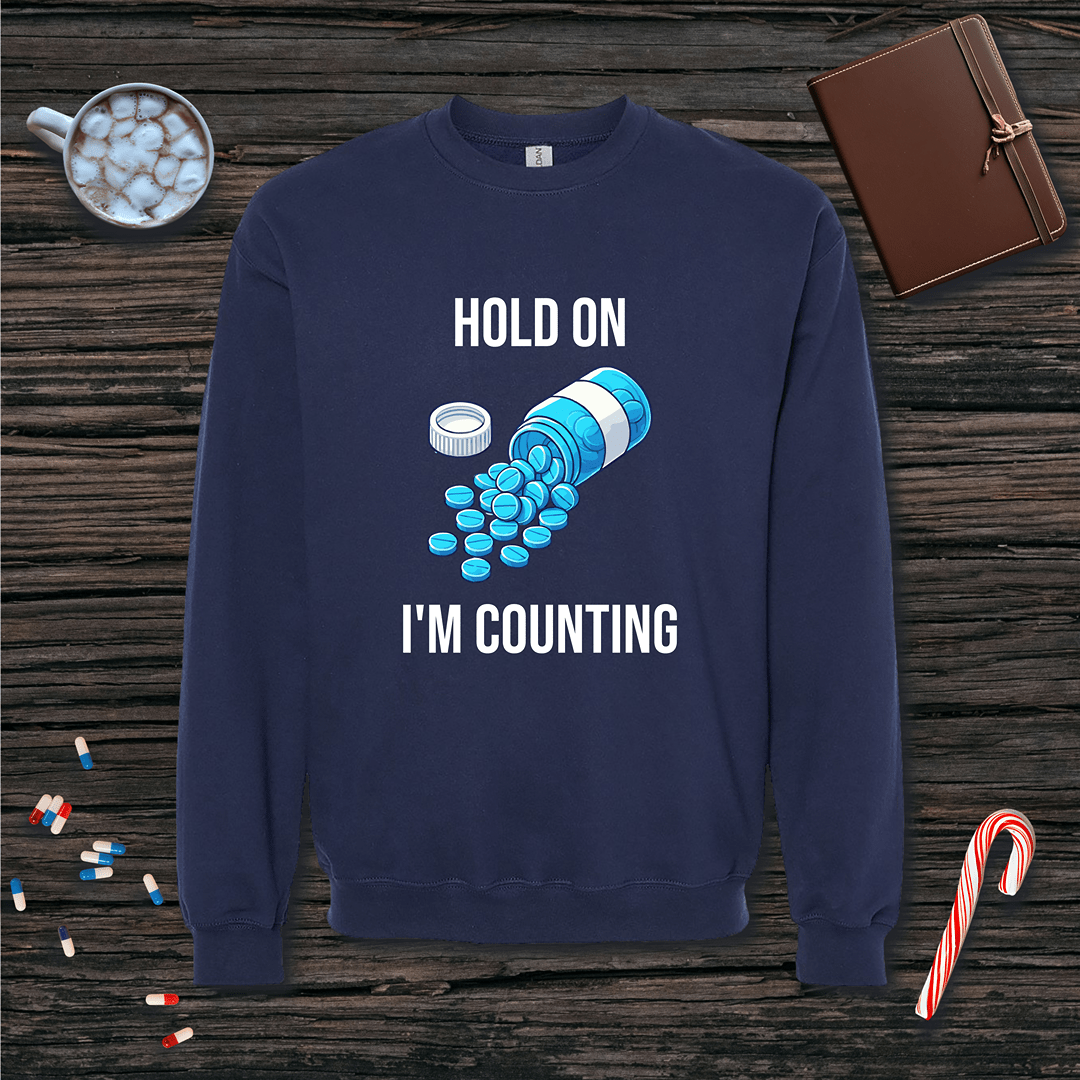 Hold On, I'm Counting Fleece Crewneck Sweatshirt