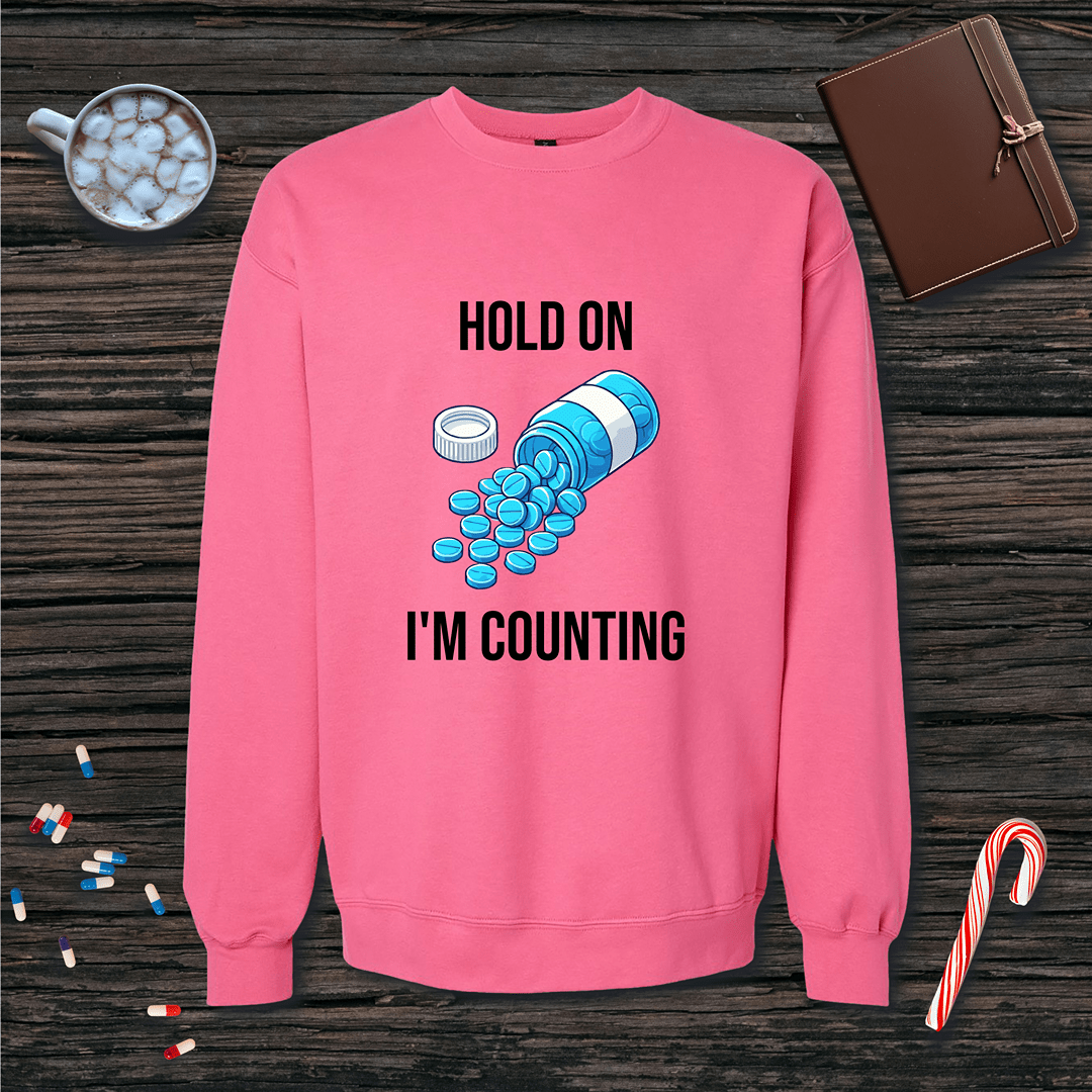 Hold On, I'm Counting Fleece Crewneck Sweatshirt