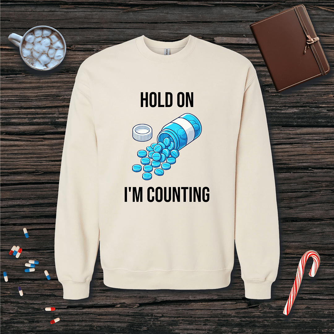 Hold On, I'm Counting Fleece Crewneck Sweatshirt