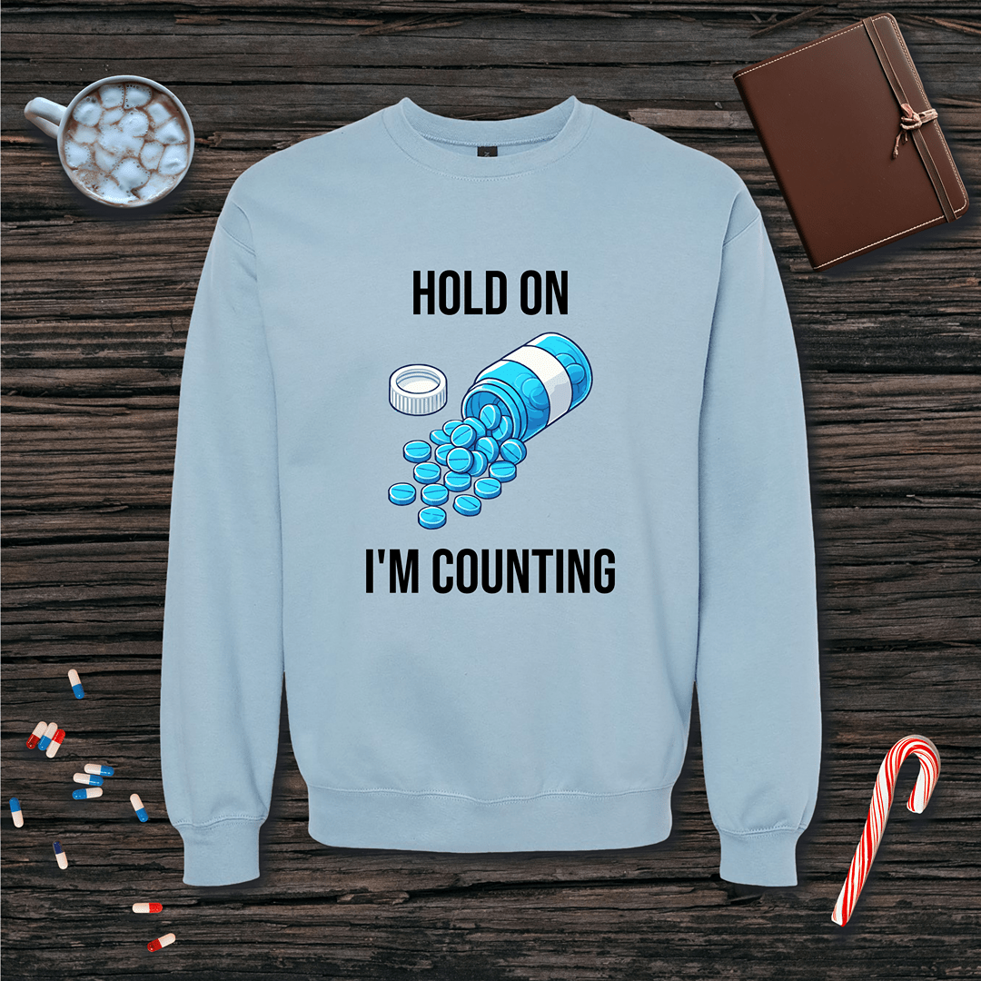 Hold On, I'm Counting Fleece Crewneck Sweatshirt