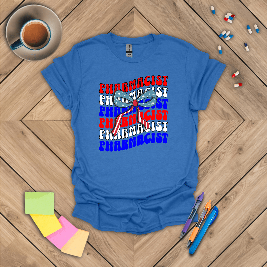 Pharmacist Coquette USA Bow T-Shirt