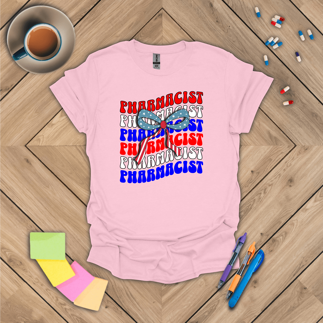 Pharmacist Coquette USA Bow T-Shirt