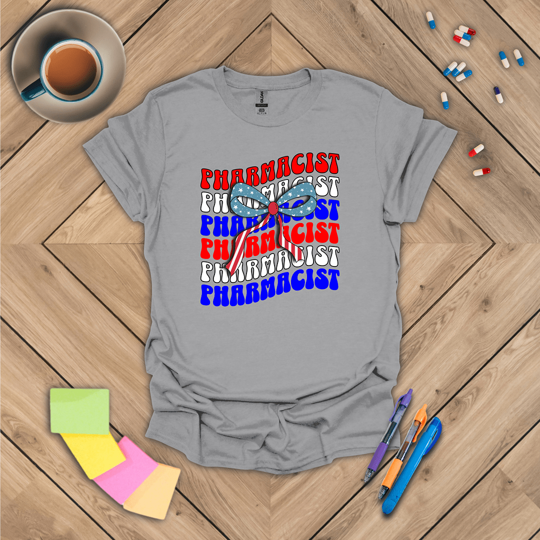 Pharmacist Coquette USA Bow T-Shirt