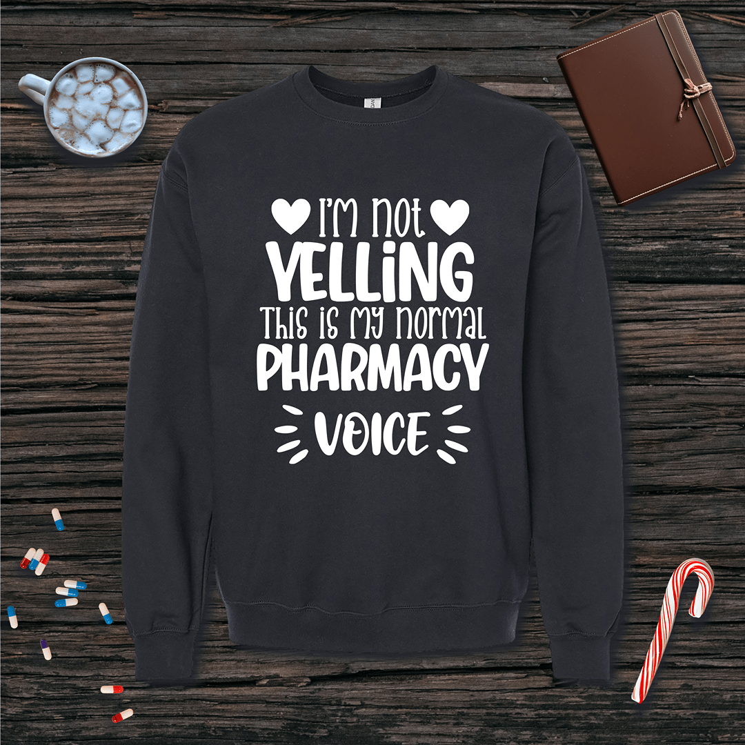 I'm Not Yelling (Hearts) Fleece Crewneck Sweatshirt
