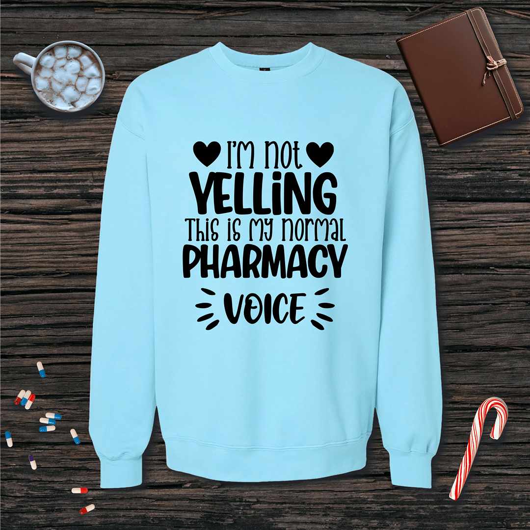 I'm Not Yelling (Hearts) Fleece Crewneck Sweatshirt