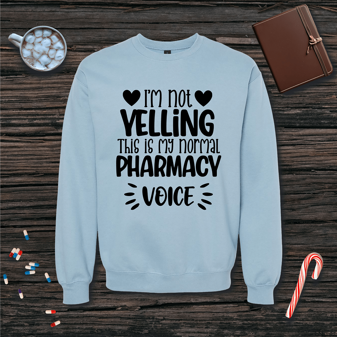 I'm Not Yelling (Hearts) Fleece Crewneck Sweatshirt