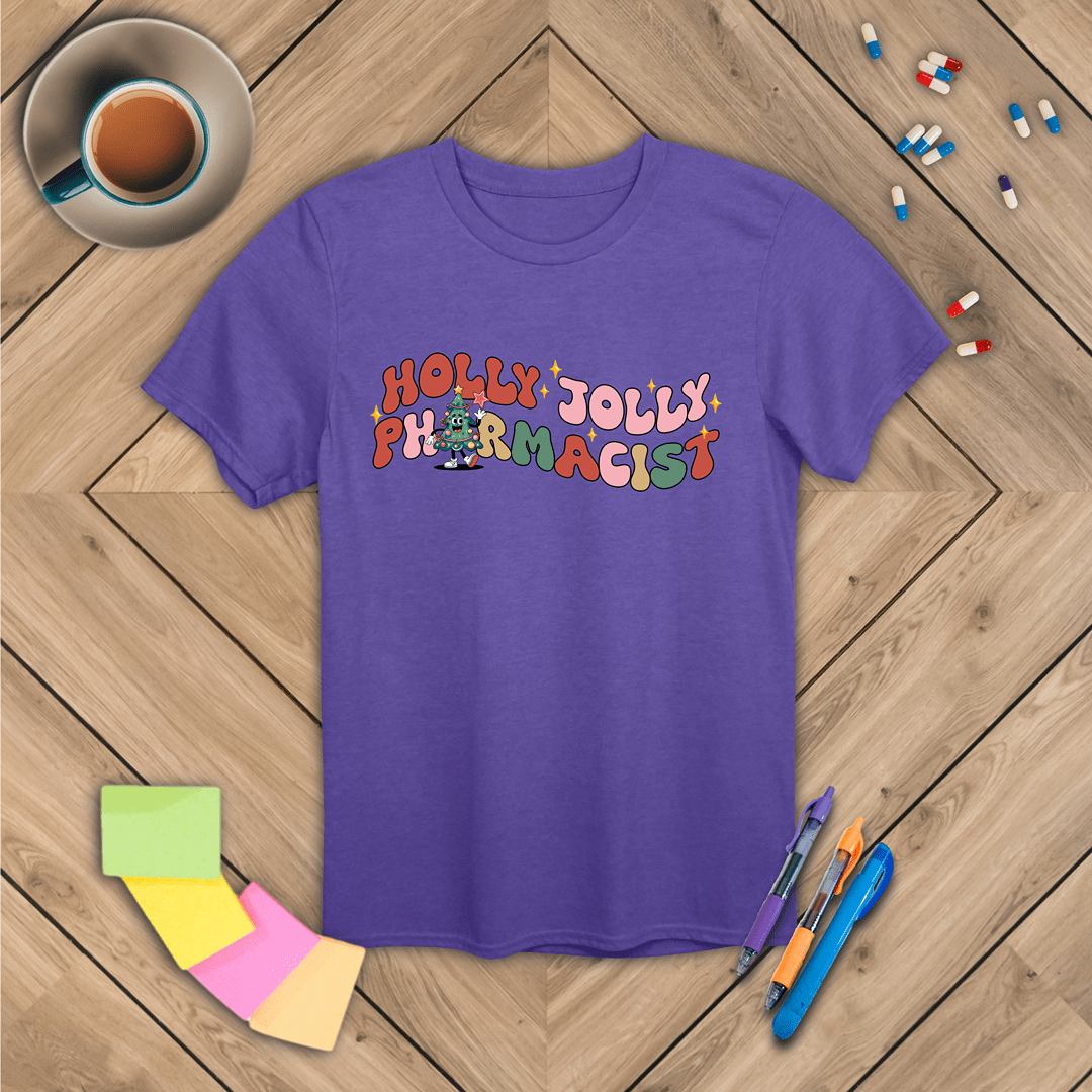 Holly Jolly Pharmacist Christmas T-Shirt