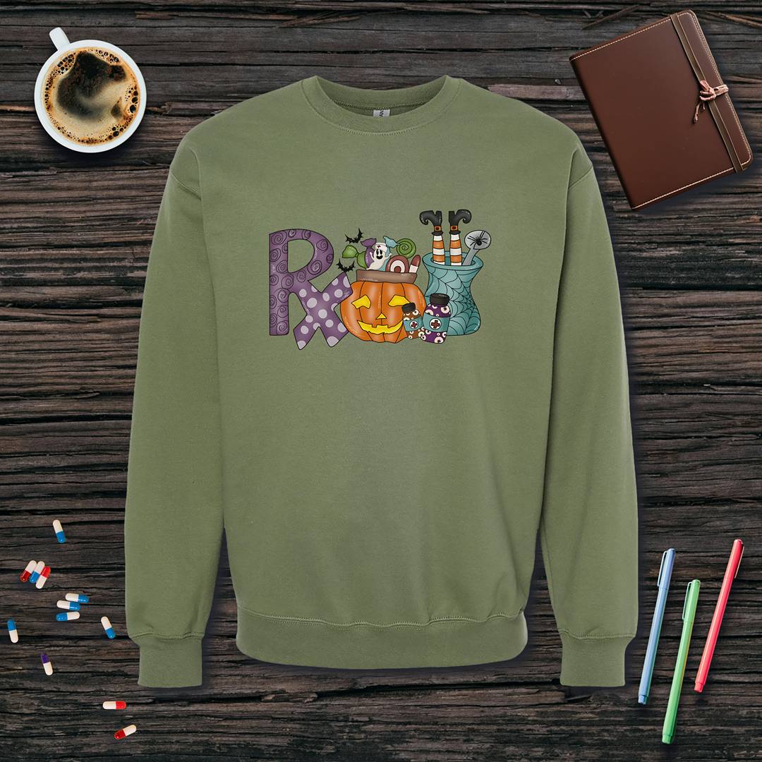 Rx - Halloween Fleece Crewneck Sweatshirt