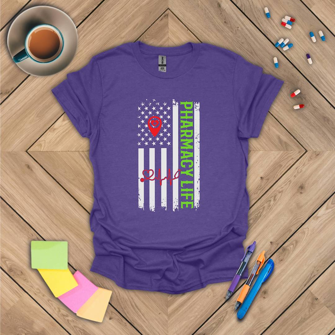 Pharmacy Life - Flag T-Shirt