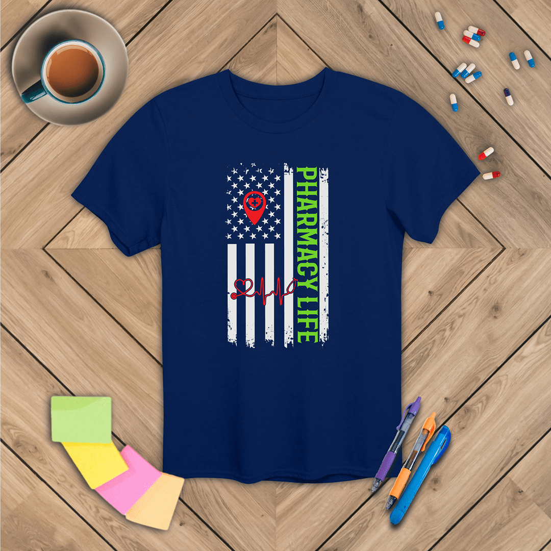 Pharmacy Life - Flag T-Shirt