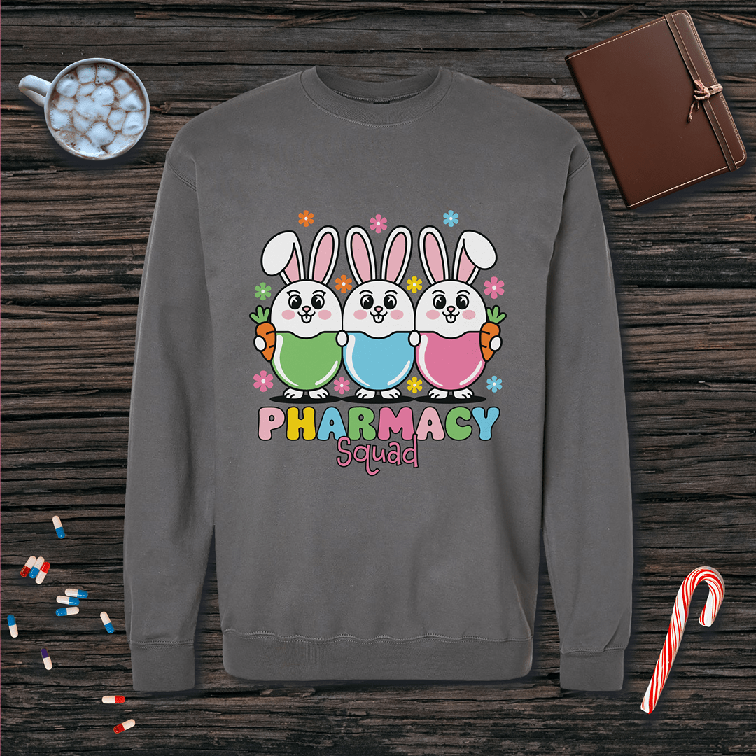 Pharmacy Squad Bunnies - Easter Fleece Crewneck Sweatshirt