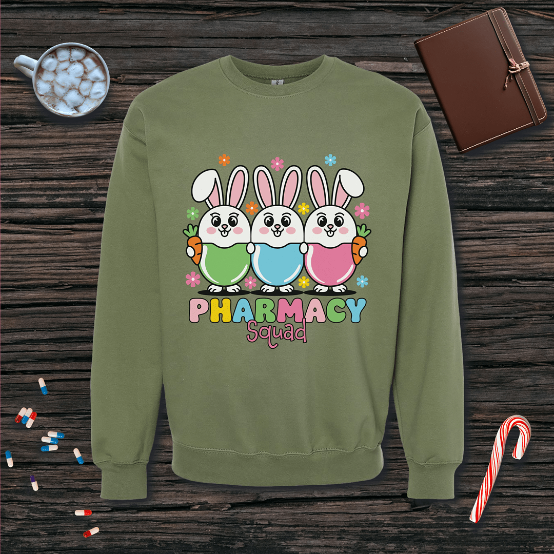 Pharmacy Squad Bunnies - Easter Fleece Crewneck Sweatshirt