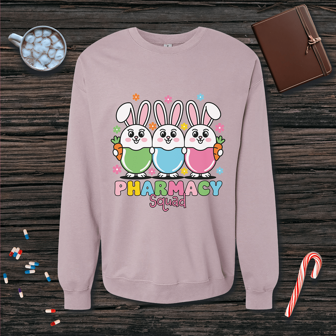 Pharmacy Squad Bunnies - Easter Fleece Crewneck Sweatshirt