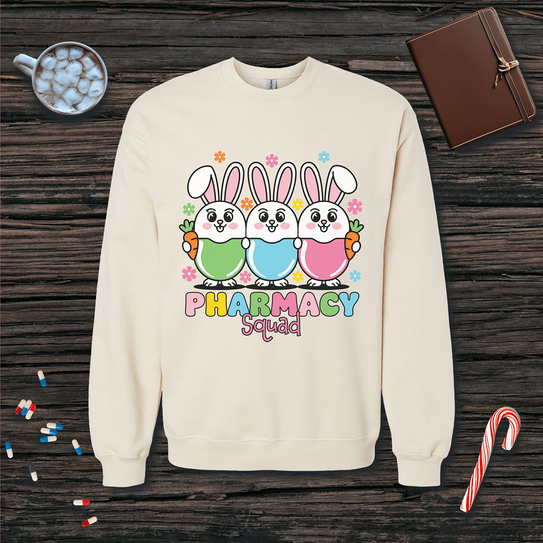 Pharmacy Squad Bunnies - Easter Fleece Crewneck Sweatshirt