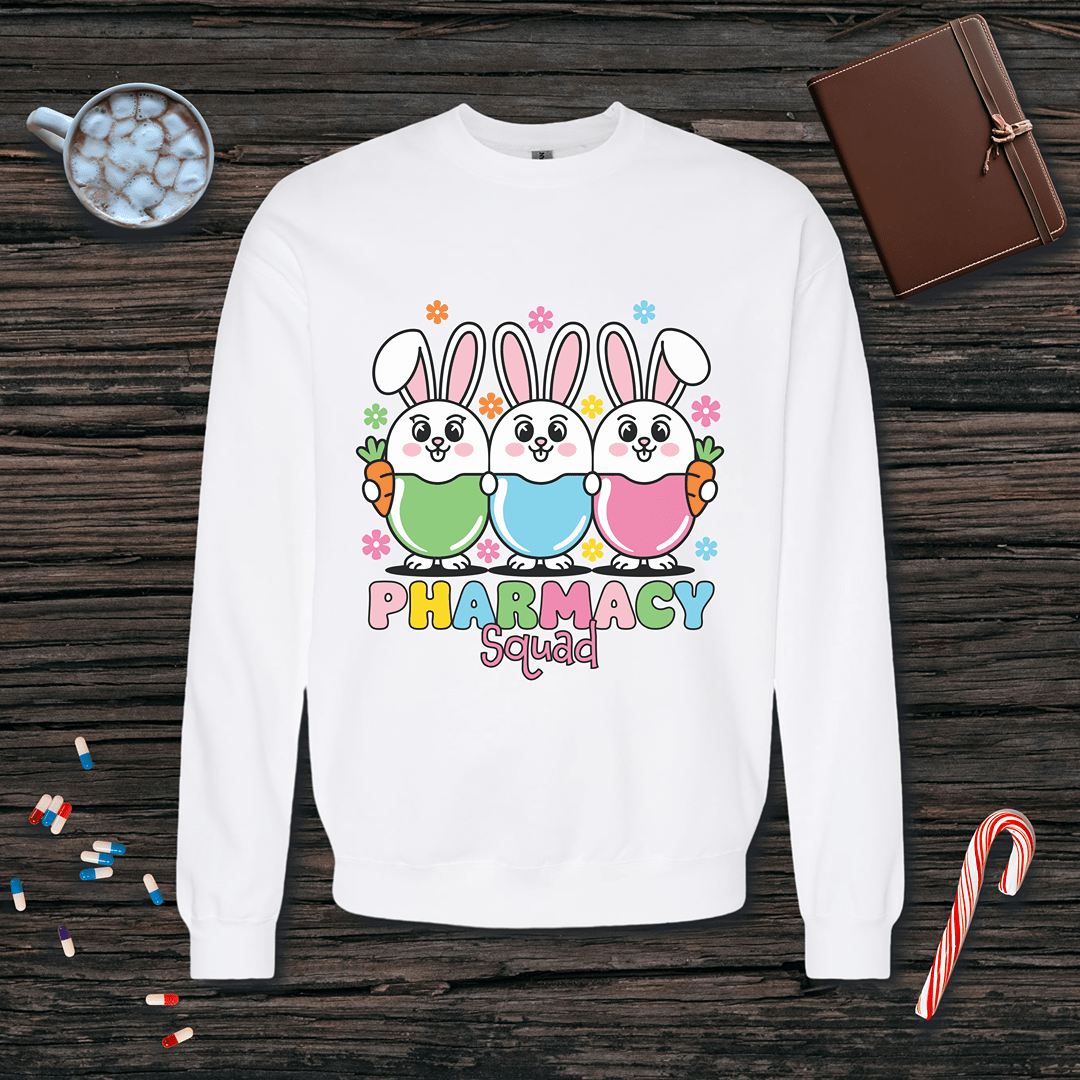 Pharmacy Squad Bunnies - Easter Fleece Crewneck Sweatshirt