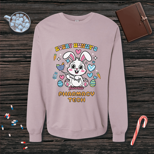 Every Bunny's Favorite Pharmacy Tech - Easter Fleece Crewneck Sweatshirt