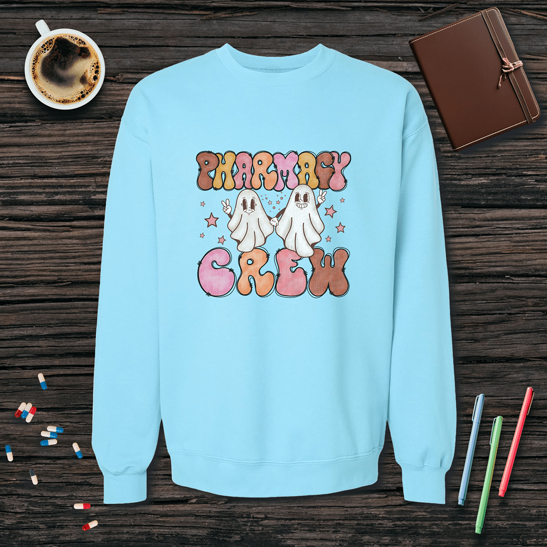 Ghost Pharmacy Crew - Halloween Fleece Crewneck Sweatshirt