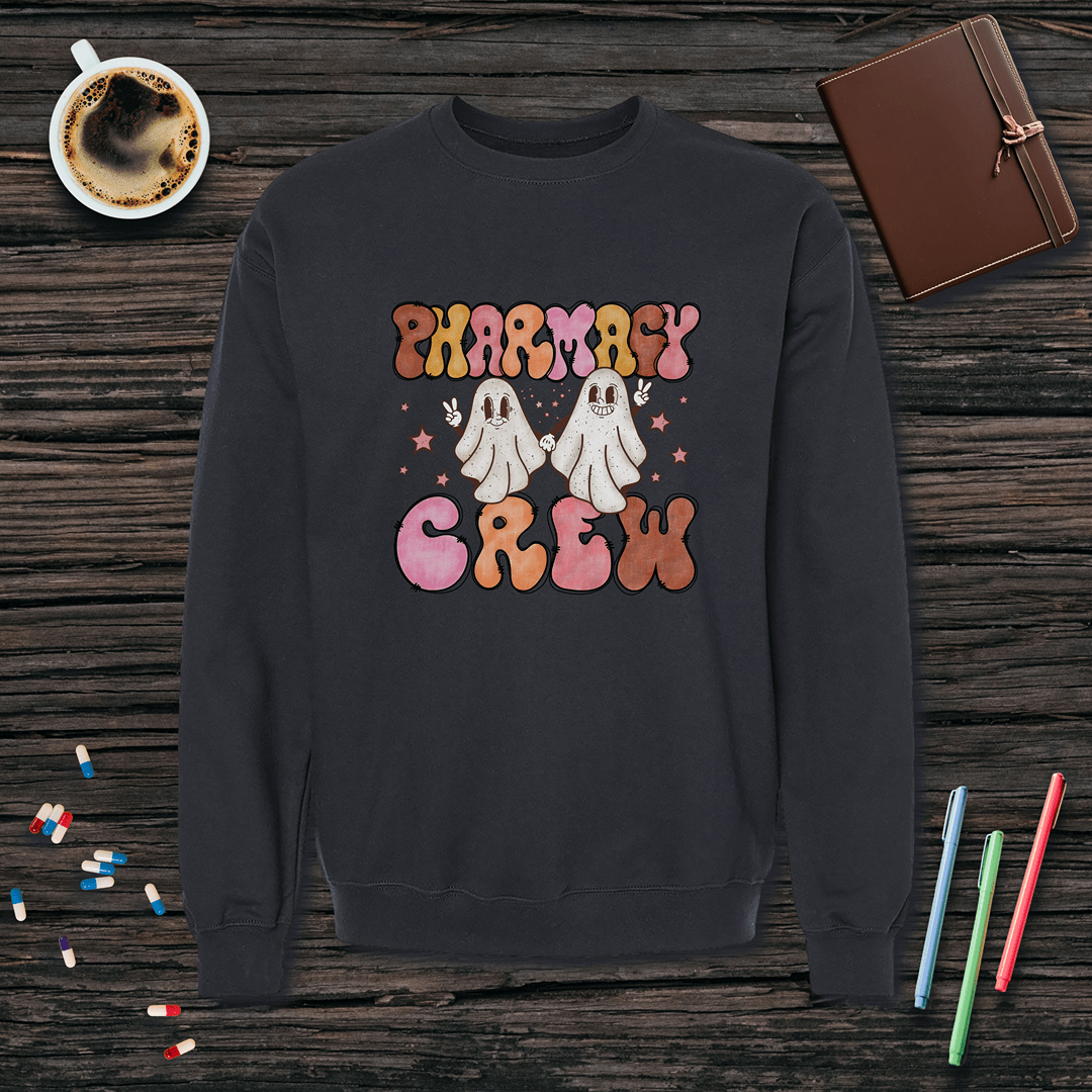 Ghost Pharmacy Crew - Halloween Fleece Crewneck Sweatshirt