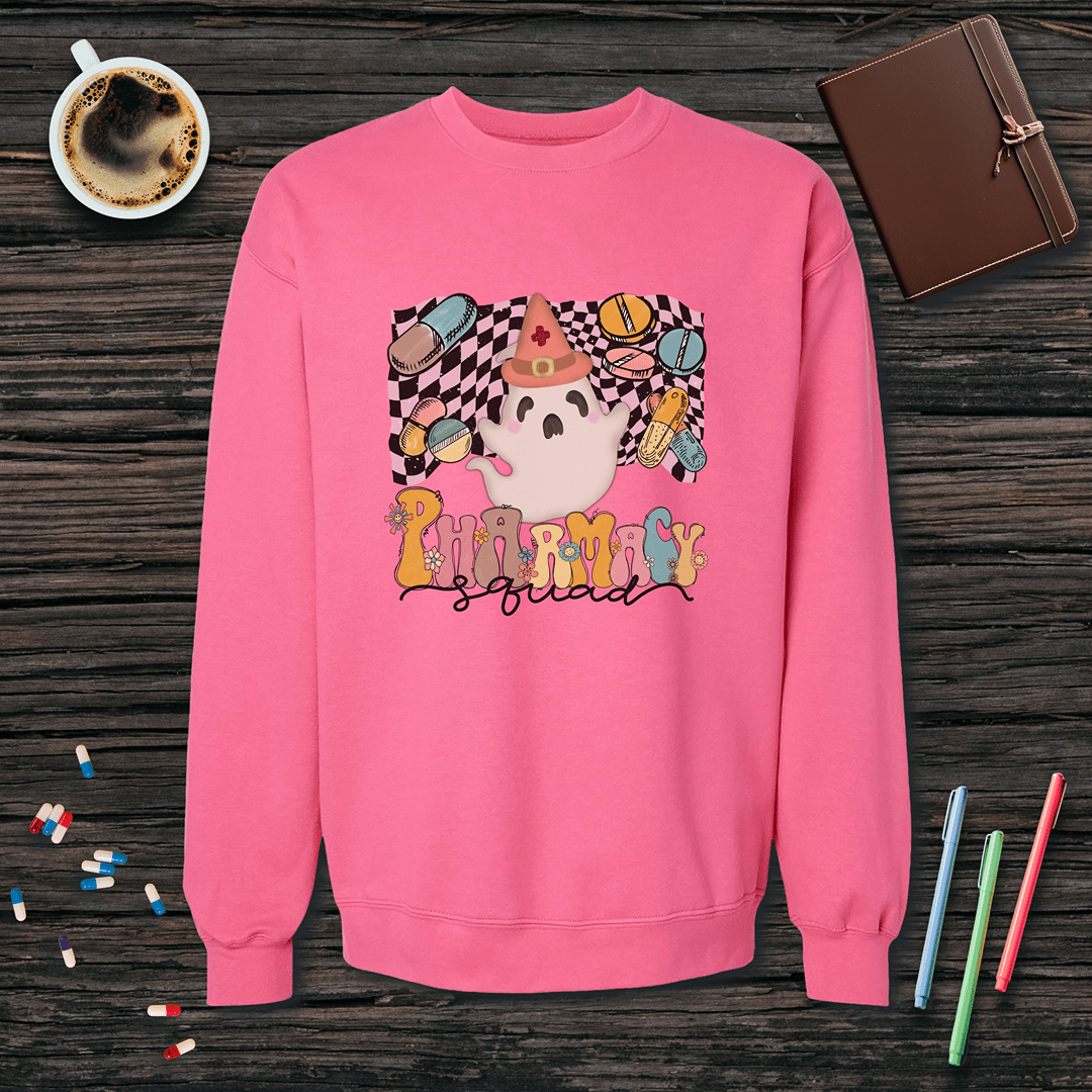 Ghost Pharmacy Squad - Halloween Fleece Crewneck Sweatshirt