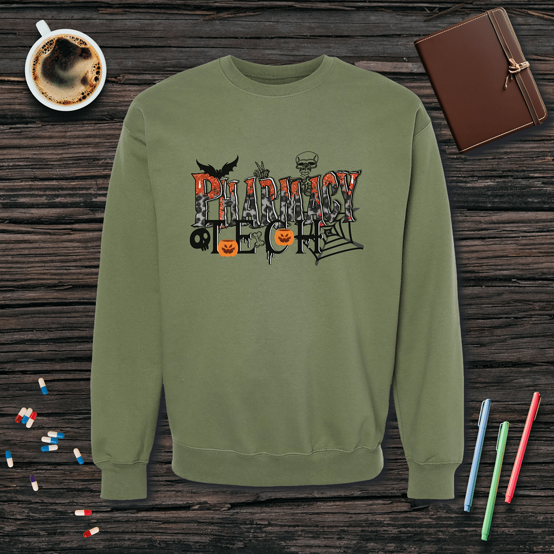 Halloween Pharmacy Tech - Halloween Fleece Crewneck Sweatshirt