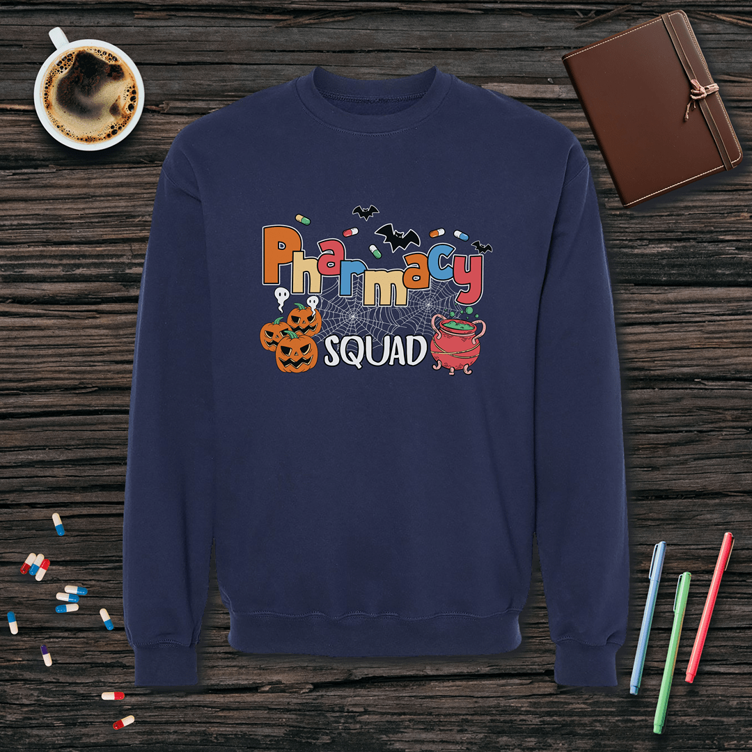 Pharmacy Squad v2 - Halloween Fleece Crewneck Sweatshirt