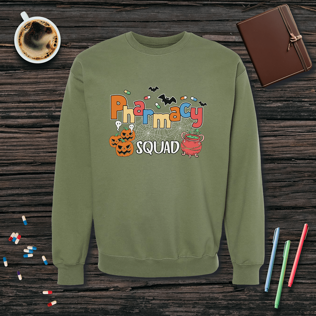 Pharmacy Squad v2 - Halloween Fleece Crewneck Sweatshirt