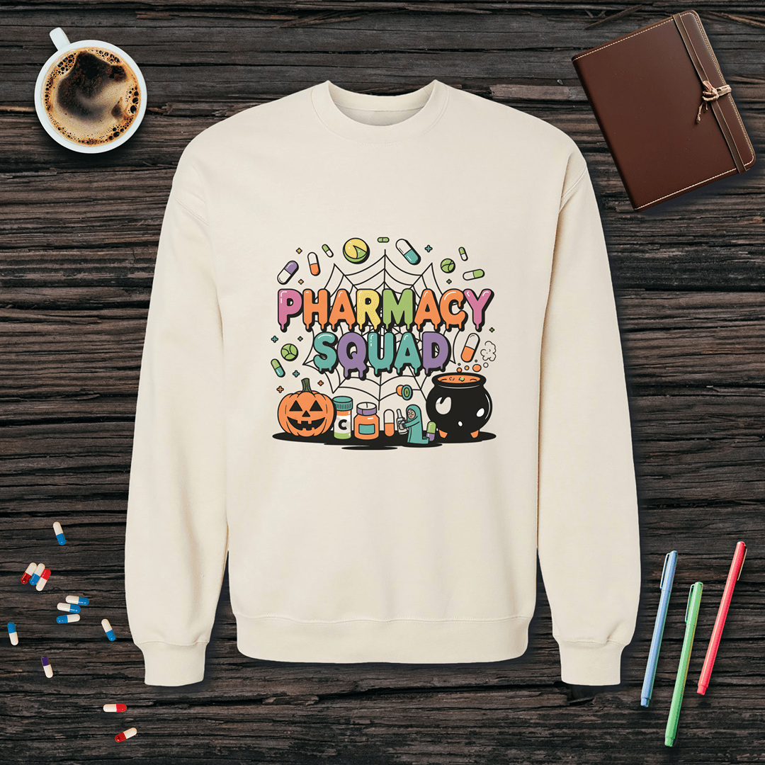Pharmacy Squad v3 - Halloween Fleece Crewneck Sweatshirt