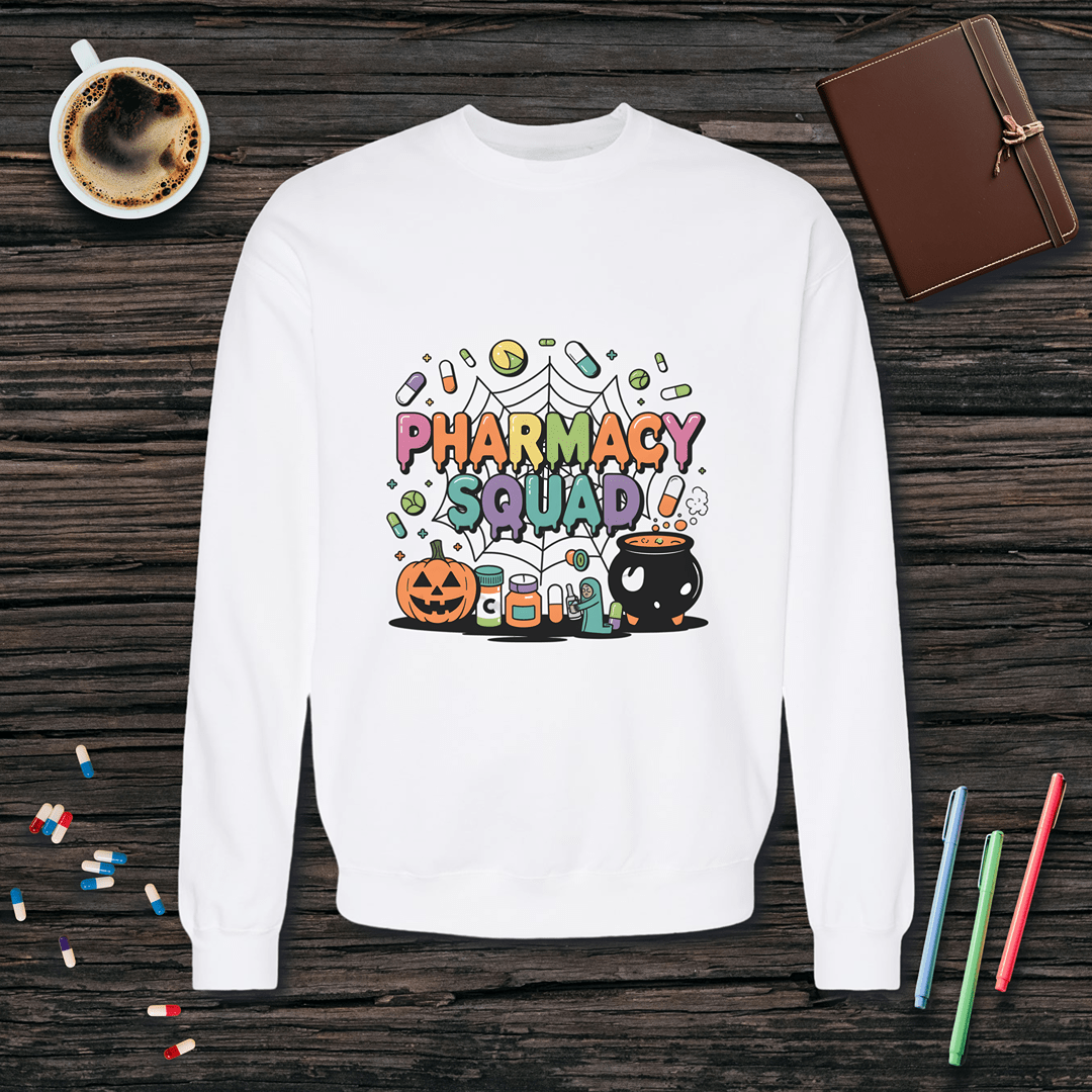Pharmacy Squad v3 - Halloween Fleece Crewneck Sweatshirt